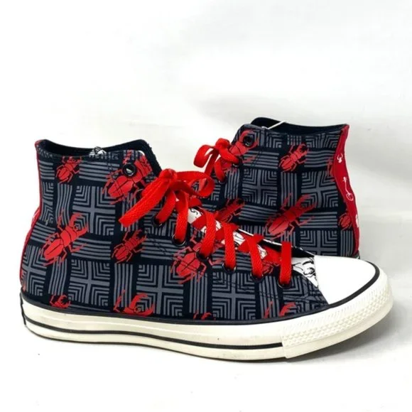 Converse Ctas High Shoes Skate White Red Men Size Canvas Custom A05960C-BLWRR - Picture 2 of 7
